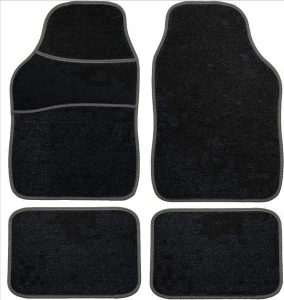 Set Auto Essential AVEX – 5 piese, Covorase Universale Mocheta + Husa Volan Piele Ecologica Perforata, Negru - Img 2