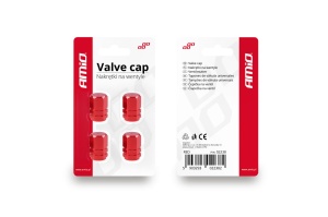 Set capacele auto pentru ventil hexagon rosu 4 buc - Img 4