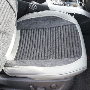 Set huse scaune auto Premium, model BLAZE Elite, design Sportiv, universale, ergonomice, Piele Ecologica cu insertii textile, culoare Gri/Crem - Img 5