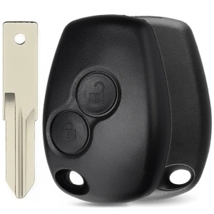  Carcasa Telecomanda Auto cu 2 butoane si lamela inclusa, compatibila Renault Trafic, Clio, Modus, Master, Vivaro, Movano, Twingo - Img 2