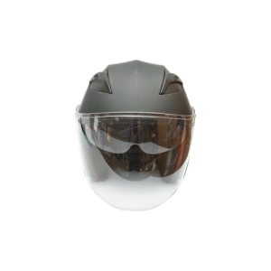Casca moto tip jet neagra cu viziera transparenta si ochelari de soare marimea XL, model Urban - Img 2
