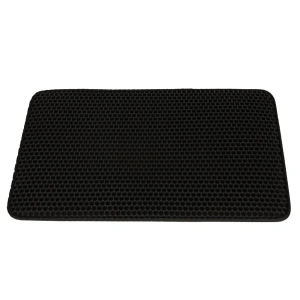 Covoras impermeabil pentru litiera pisici, dimensiune 40 x 60 cm, dublu strat, culoare Gri - Img 6