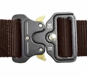 Curea Tactica pentru pantaloni, culoare Maro cu catarama Neagra - Img 2