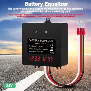 Egalizator alimentare baterii 2 x 12V pentru sisteme fotovoltaice 24V, cu display LCD - Img 4