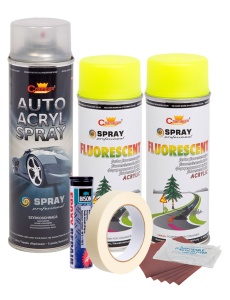 Kit complet reparatie si vopsire jante culoare Galben Fluorescent, V2 - Img 3