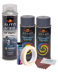 Kit complet reparatie si vopsire jante culoare Gri Inchis, V2 - Img 3