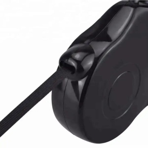 Lesa Retractabila Automata cu carabina pentru caini, lungime sfoara 5m, culoare Neagra - Img 3