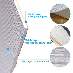 Material insonorizant auto cu strat din aluminiu, dimensiune 100cm x 100 cm x 6mm - Img 5
