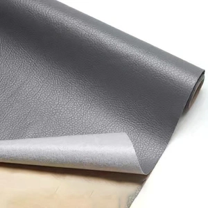 Piele Ecologica pentru reparatii, autoadeziva, dimensiune 50cm x 150 cm, culoare Gri, pentru canapele, genti, jachete, scaune auto, mobilier - Img 2