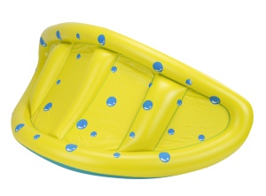 Ponton, Saltea de apa, gonflabila pentru copii cu acoperis, dimensiune 65 x 73 cm - Img 3