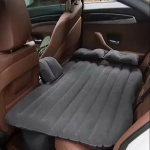 Saltea gonflabila pentru bancheta spate auto, dimensiune 138 x 85cm cu pompa electrica inclusa, culoare Neagra - Img 2