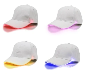 Sapca de tip baseball, cu cozoroc iluminat RGB, culoare Alba, marime universala, reglabila - Img 4