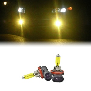 Set 2 becuri H11 pentru proiectoare de ceata, culoare galbena, 12V, 55W - Img 1