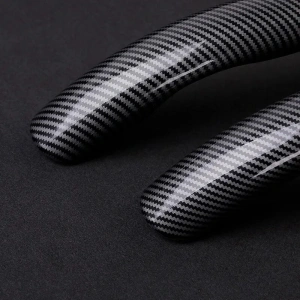 Set 2 ornamente volan finisaj CARBON NEGRU, dimensiune universala - Img 2