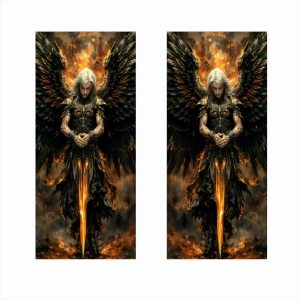 Set 2 stickere decorative pentru stalpii usilor, print autoadeziv de inalta rezolutie, dimensine 2 buc x 50 x 22 cm , cod: AVX-SSU-22 - Img 2