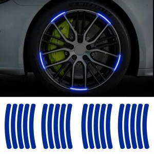 Set 20 bucati Elemente Reflectorizante "Wheel Arch" pentru autoturisme, biciclete, motociclete, atv-uri, scutere, culoare Albastra