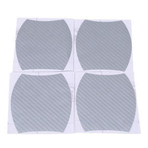 Set 4 bucati protectie zgarieturi manere usa din autocolant carbon 3D Argintiu - Img 2