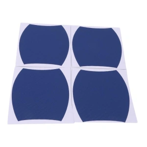 Set 4 bucati protectie zgarieturi manere usa din autocolant carbon 3D Albastru - Img 2
