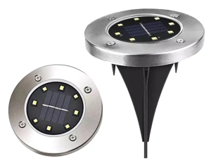 Set 4 x Lampa Solara estetica exterioara de gradina, cu 8 LED-uri, cu suport scurt - Img 6