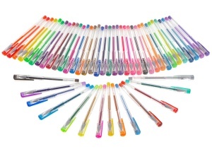 Set 50 piese, Pixuri cu gel multicolor cu sclipici (glitter) - Img 3