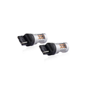 Set becuri auto cu LED CANBUS compatibil W21W T20 24 SMD 6.2W Orange 12/24V, destinat competitiilor auto sau off-road - Img 2