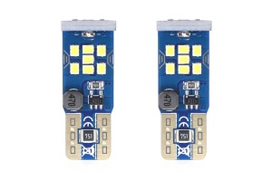 Set becuri auto cu LED CANBUS UltraBright compatibil T10 W5W 21 SMD Alb 12V/24V, destinat competitiilor auto sau off-road - Img 2