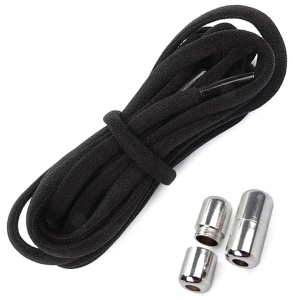 Sireturi elastice SMART pentru incaltaminte cu clema metalica, culoare neagra - Img 3