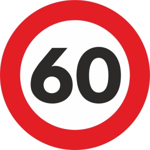 Autocolant Sticker "Limita Viteza" Reflectorizant - 60km/h