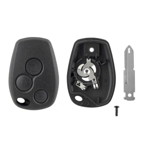  Carcasa Telecomanda Auto cu 3 butoane si lamela inclusa, compatibila Dacia Logan, Sandero, Duster - Img 5