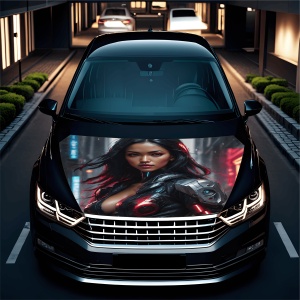 Folie Capota Auto "Hood Art" rezistenta la exterior, marime L (180 x 130cm) - Cod: AVX-CAPOTA-001L - Img 2