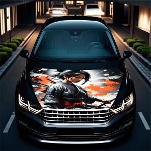 Folie Capota Auto "Hood Art" rezistenta la exterior, marime L (180 x 130cm) - Cod: AVX-CAPOTA-005L - Img 2