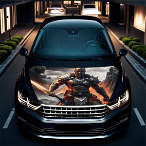 Folie Capota Auto "Hood Art" rezistenta la exterior, marime L (180 x 130cm) - Cod: AVX-CAPOTA-007L - Img 2