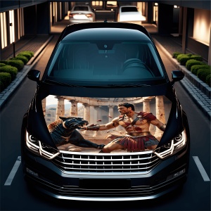 Folie Capota Auto "Hood Art" rezistenta la exterior, marime L (180 x 130cm) - Cod: AVX-CAPOTA-015L - Img 2