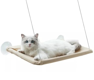 Hamac Elegant pentru pisica cu montaj pe geam, 55 x 32 cm - Img 5