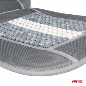 Husa scaun auto cu bile de masaj, suport lombar si tetiera, dimensiuni 131 x 46 cm, culoare Gri - Img 10
