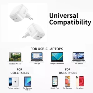 Incarcator 40W dual USB-C PD cu 2 cabluri - Img 2