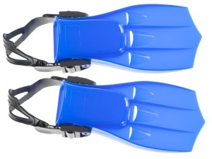 Labe de Inot si Scufundari, marime S (17-20cm), culoare Albastra - Img 3