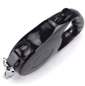 Lesa Retractabila Automata cu carabina pentru caini, lungime sfoara 5m, culoare Neagra - Img 4