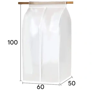Organizator protectie haine, dimensiune 90 x 60 x 50 cm. culoare transparent, material textil - Img 4