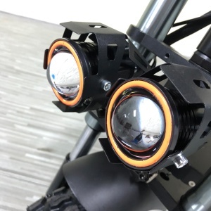 Proiector LED cu Lupa, Angel Eye ALB si Devil Eye RED, alimentare 12V, pentru Off-Road, ATV, SSV, UTV - Img 4