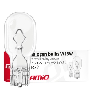 Set 10 becuri cu halogen W16W, T15, 16W, W2.1x9.5d, 12V - Img 1
