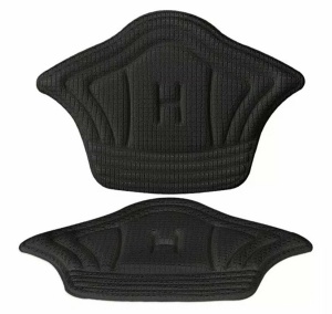 Set 10 buc. (5 seturi) de pernite protectie calcaie pentru incaltaminte, autoadezive, din spuma moale si material textil, culoare NEAGRA - Img 2
