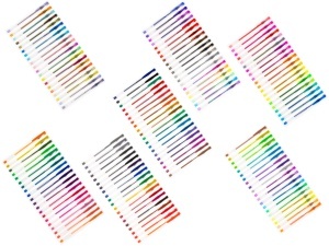 Set 140 piese, Pixuri cu gel multicolor cu sclipici (glitter) - Img 5