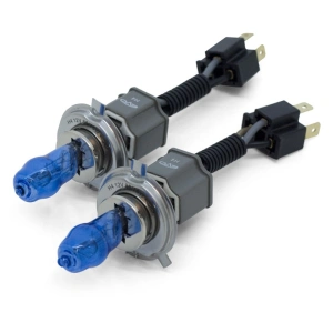 Set 2 becuri halogen H4 - P43 "HOD HI-POWER", putere 90/100W, lumina alba 5000K, 12V, imitatie xenon, cu mufe ceramice - Img 3