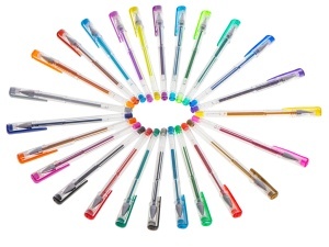 Set 25 piese, Pixuri cu gel multicolor cu sclipici (glitter) - Img 5