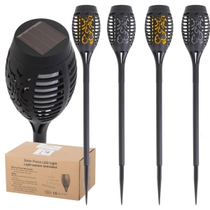 Set 4 lampi solare de gradina tip "Torta" cu 12 LED-uri - Img 5