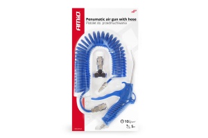 Set de suflat cu pistol, furtun spiralat, cuplaje, 10ATM - Img 2