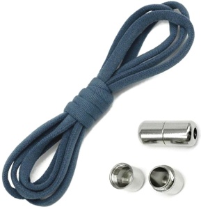 Sireturi elastice SMART pentru incaltaminte cu clema metalica, culoare albastru - Img 2
