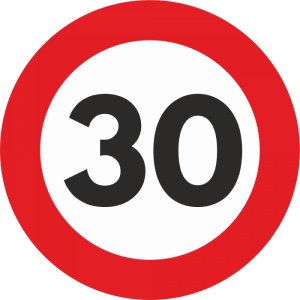 Autocolant Sticker "Limita Viteza" Reflectorizant - 30km/h