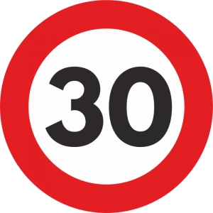 Autocolant Sticker "Limita Viteza" Reflectorizant - 30km/h
